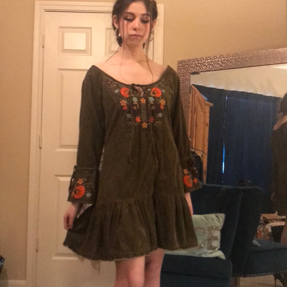 Cute corduroy mini dress